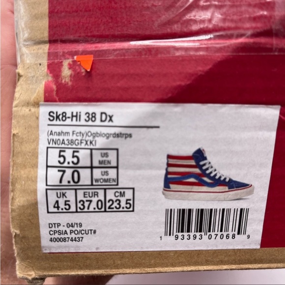 VANS HIGH TOP Sk8-Hi 38 DX - Picture 7 of 7